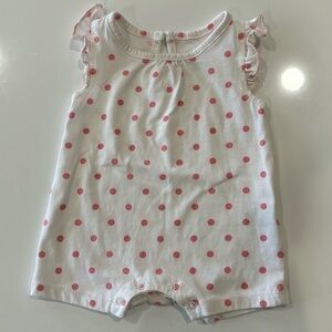 Polka dot baby romper